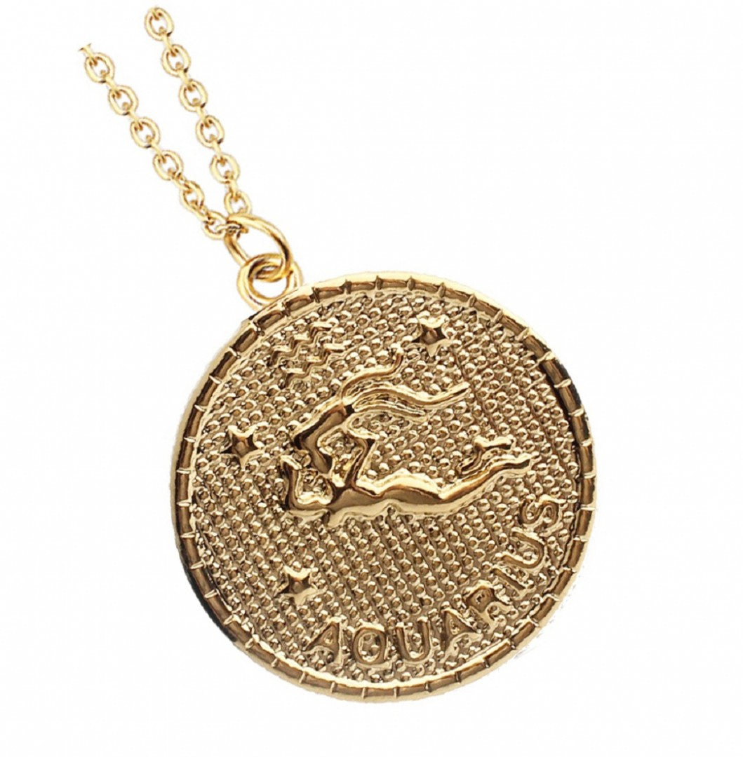 Aquarius Medallion Necklace – 18"