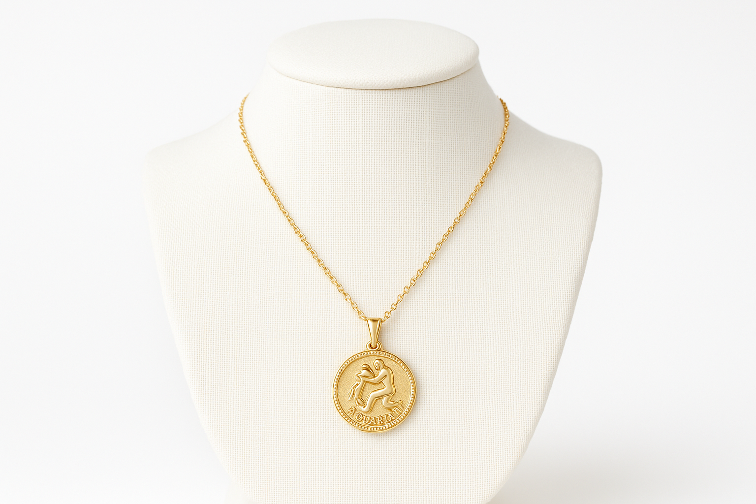 Professional Aquarius Medallion Necklace Photo