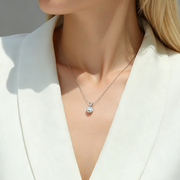 V-shaped - A Fashionable And Luxurious Diamond Jewelry Piece Set With 2-carat Moissan Diamond S925 Sterling Silver And Platinum-plated Pendant