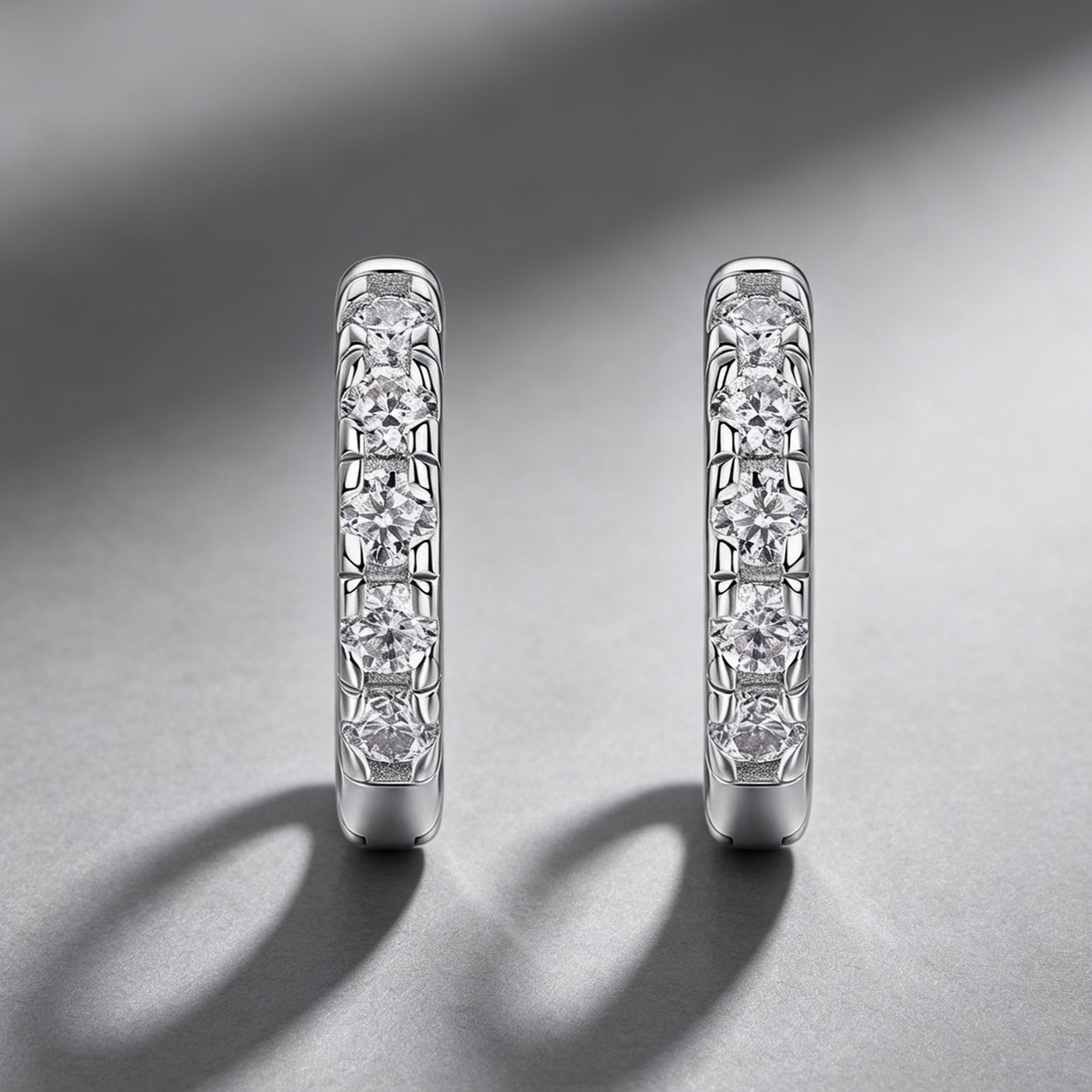 Summer Iced Tea - Fashionable And Luxurious Diamond Jewelry Set With Moissanite S925 Sterling Silver And Platinum-plated Stud Earrings
