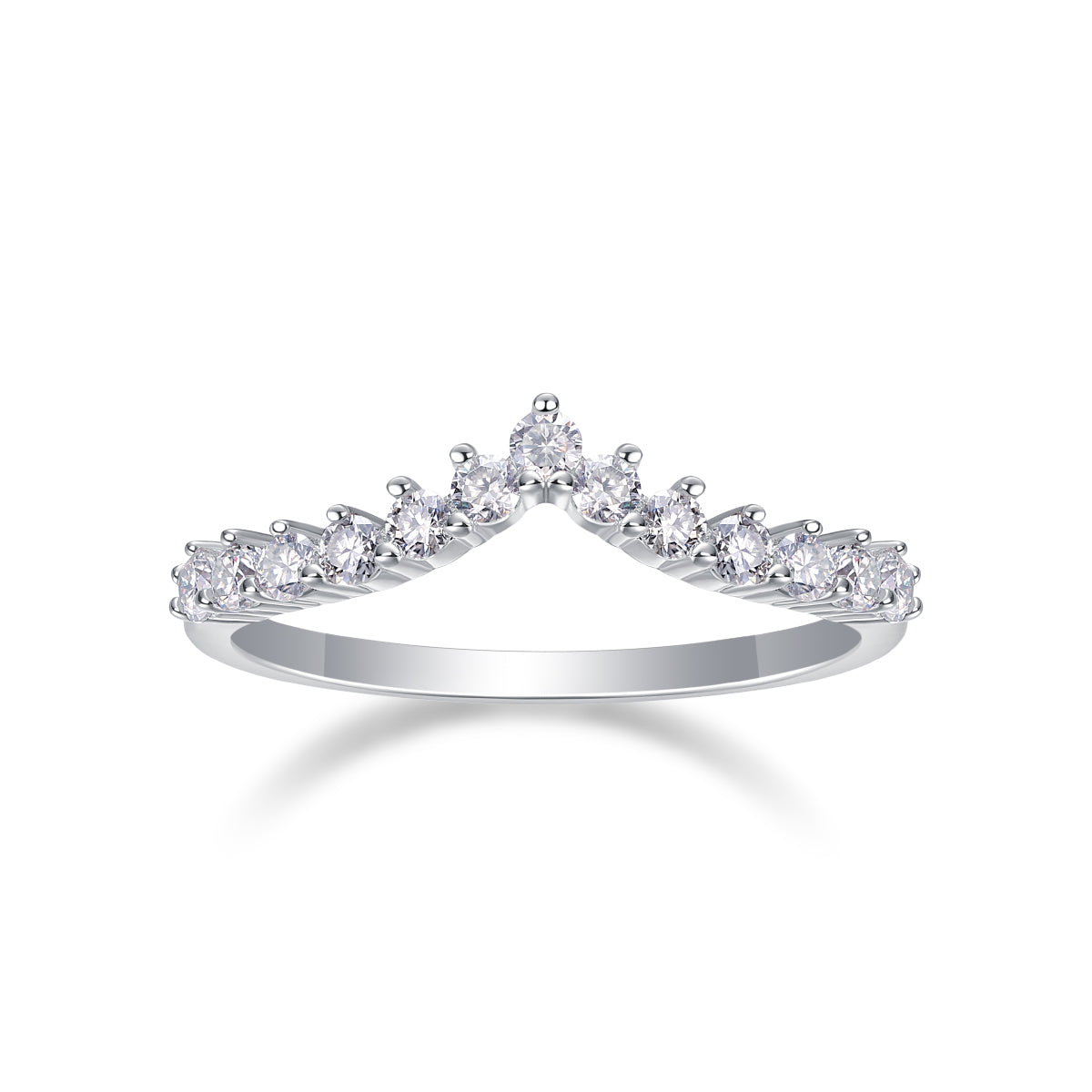 Crown Diamond Ring Luxury And Stylish Moissanite Silver Ring