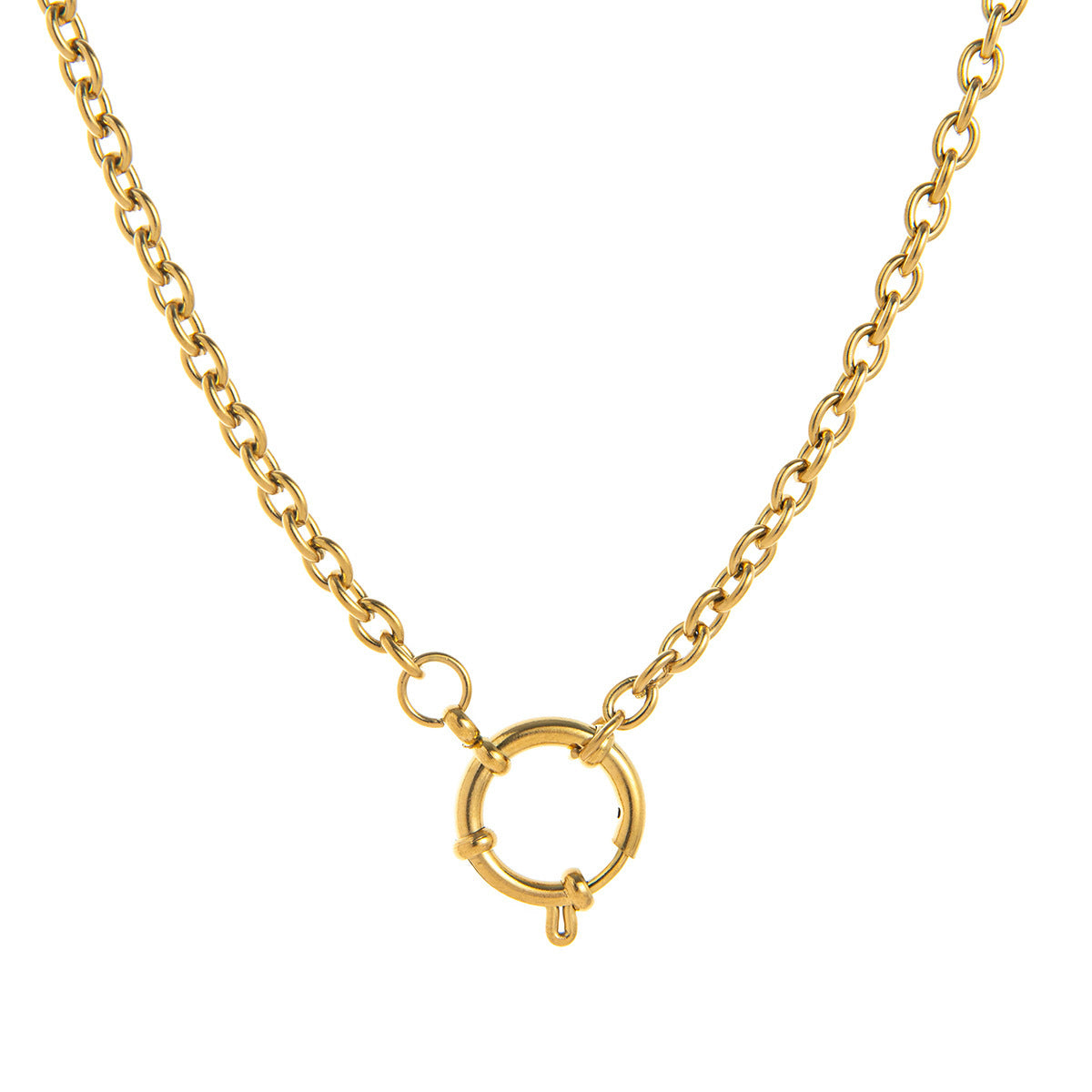Stainless Steel DIY Vacuum Plating 18K Gold Color Protection Necklace