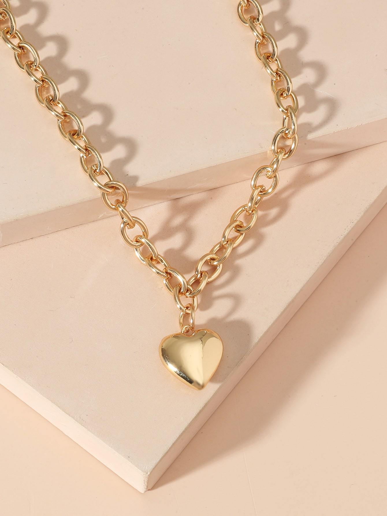 OT Buckle Gold Heart Necklace