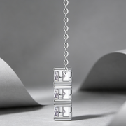 Grand Round - A Fashionable And Luxurious Diamond Jewelry Piece Set With 0.5-carat And 0.3-carat Moissan Diamonds, S925 Sterling Silver And Platinum-plated Pendant
