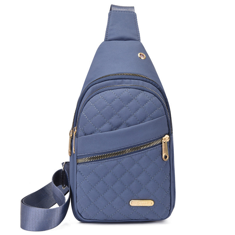 Nylon Chest Bag Women's Fashion Rhombus Crossbody Bag