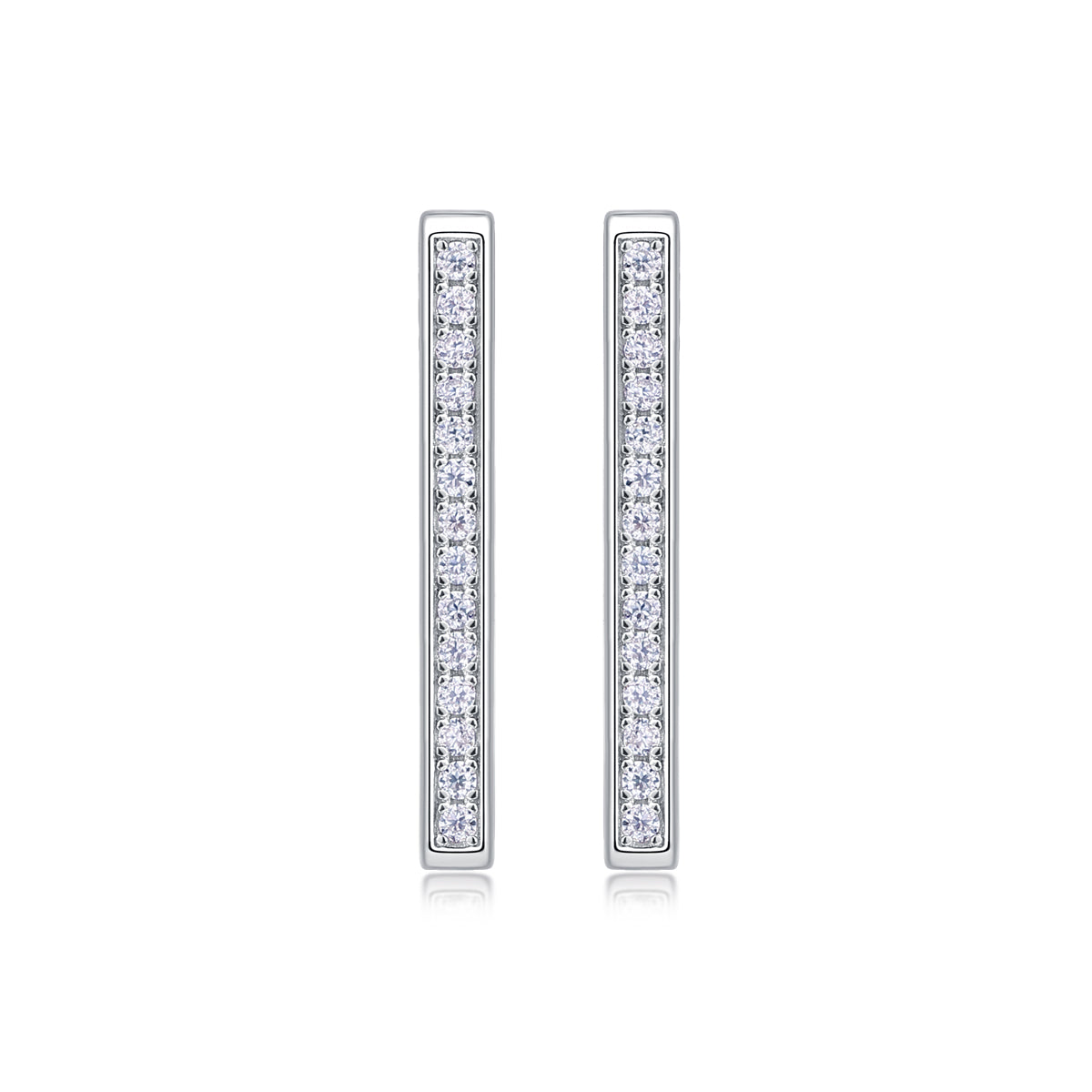 Kokang - Fashionable And Luxurious Diamond Jewelry With Moissanite S925 Sterling Silver And Platinum-plated Stud Earrings