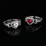 Women's Red Heart-shaped Wedding Ring Personalized Bracelet
