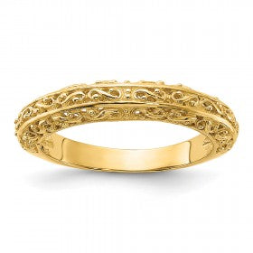 Wedding ring - 14K SOLID Yellow Gold