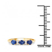 Gold Sapphire and Diamond Ring