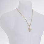 I Love You Handmoji Necklace 24"