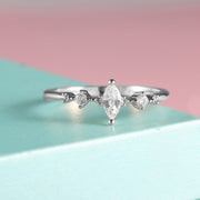 Diamond Plating Rose Gold Ladies Ring