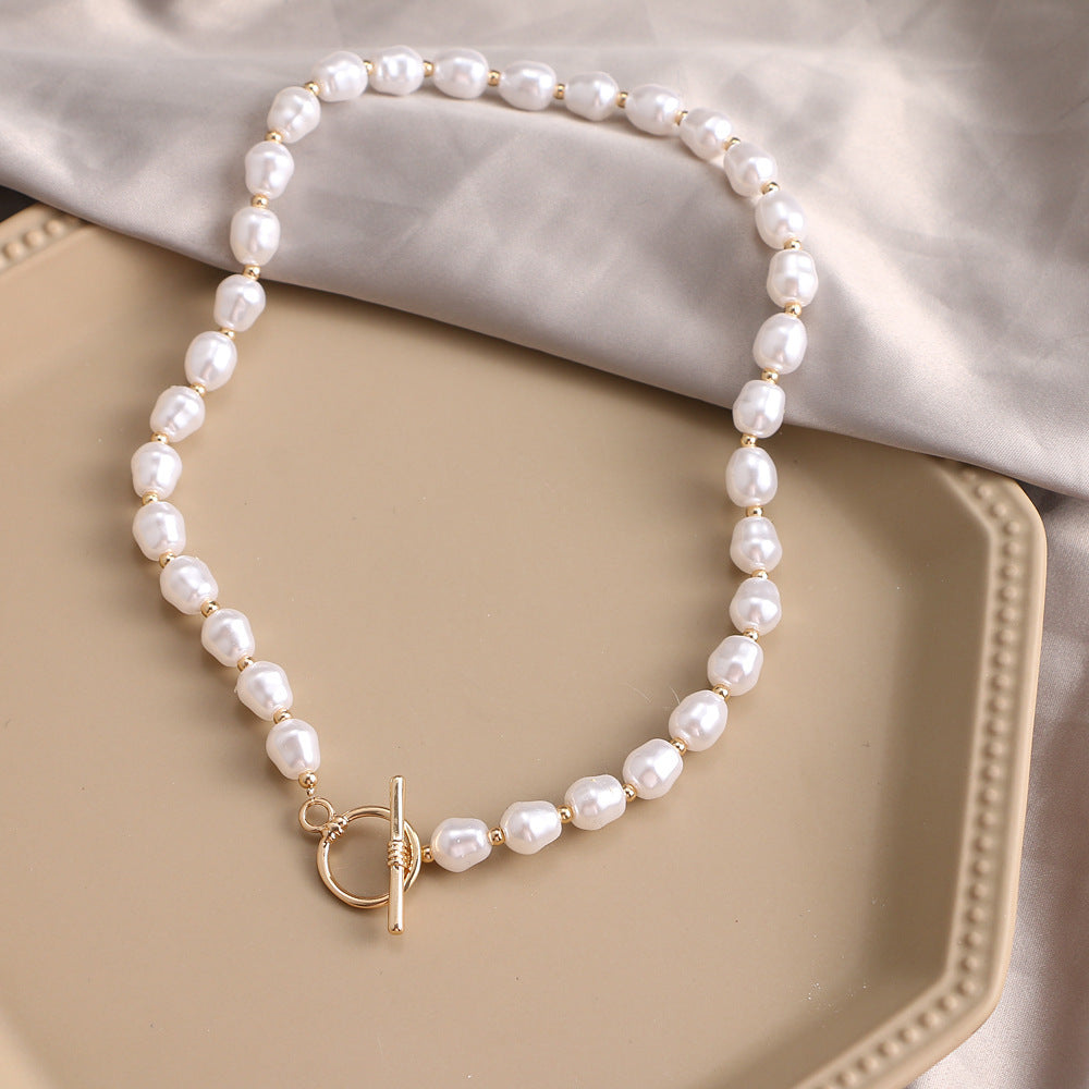 Vintage Love Heart Pearl Gold Necklace