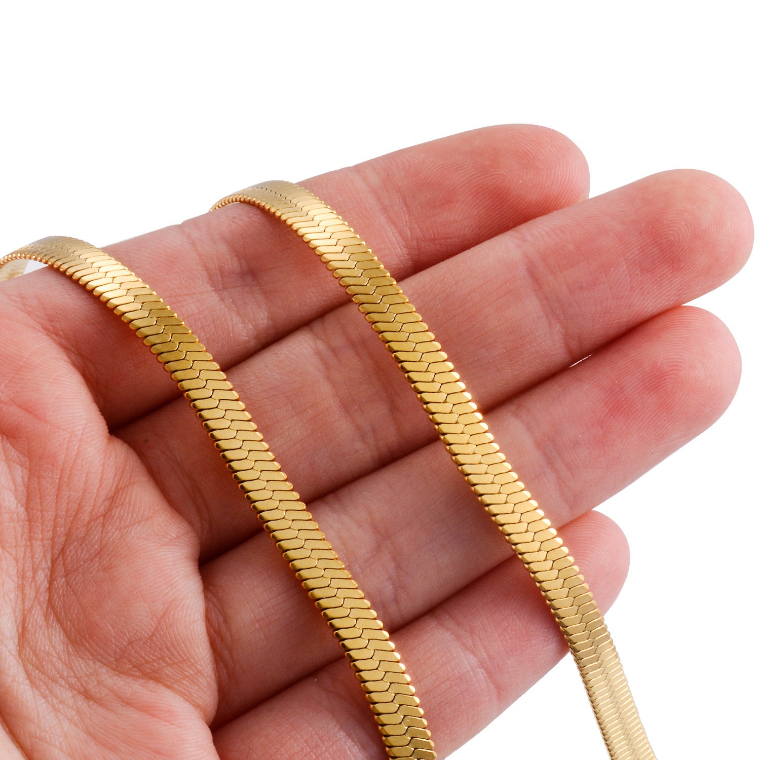 Copper Plated Real Gold INS Necklace Simple Clavicle Chain