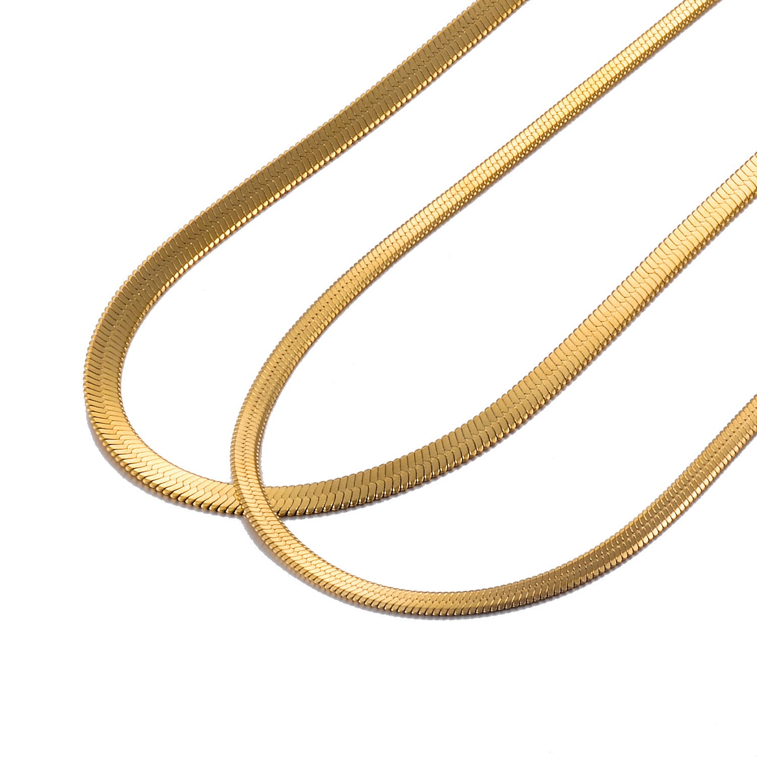 Copper Plated Real Gold INS Necklace Simple Clavicle Chain