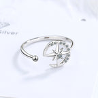 Stile Giapponese Di Donna Semplice Diamante In Linea Stella Luna Aperto Anello Di Moda Singolo Anello Di Moda