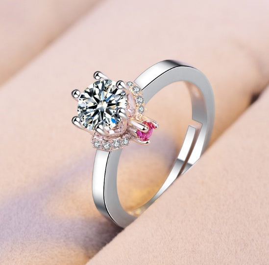 Engagement Ring Six Claw Single Diamond