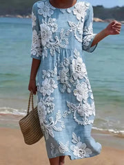 Victoria | Mid-Length Floral Dress