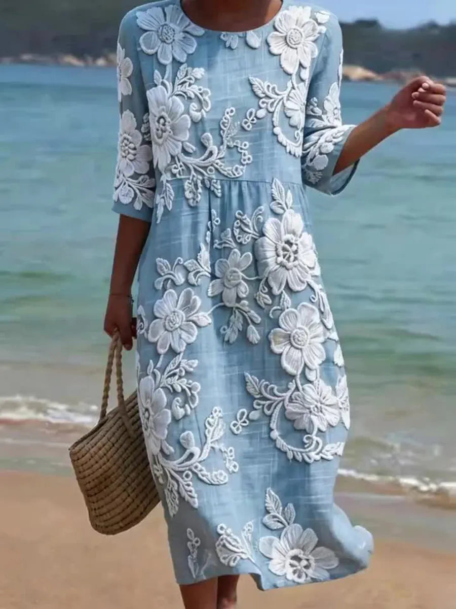 Victoria | Mid-Length Floral Dress