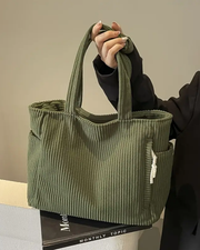 Large Corduroy Tote Bag for Women