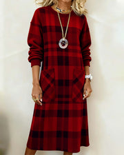 Kathrine | Elegant Plaid Dress