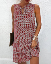Hazel | Sleeveless Printed Dress