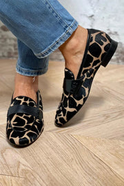 ANIMAL PRINT LOAFER WITH ELEGANT DETAIL