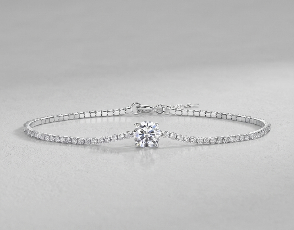 Dawn Luxury Fashion Mossan Diamond S925 Silver Bracelet