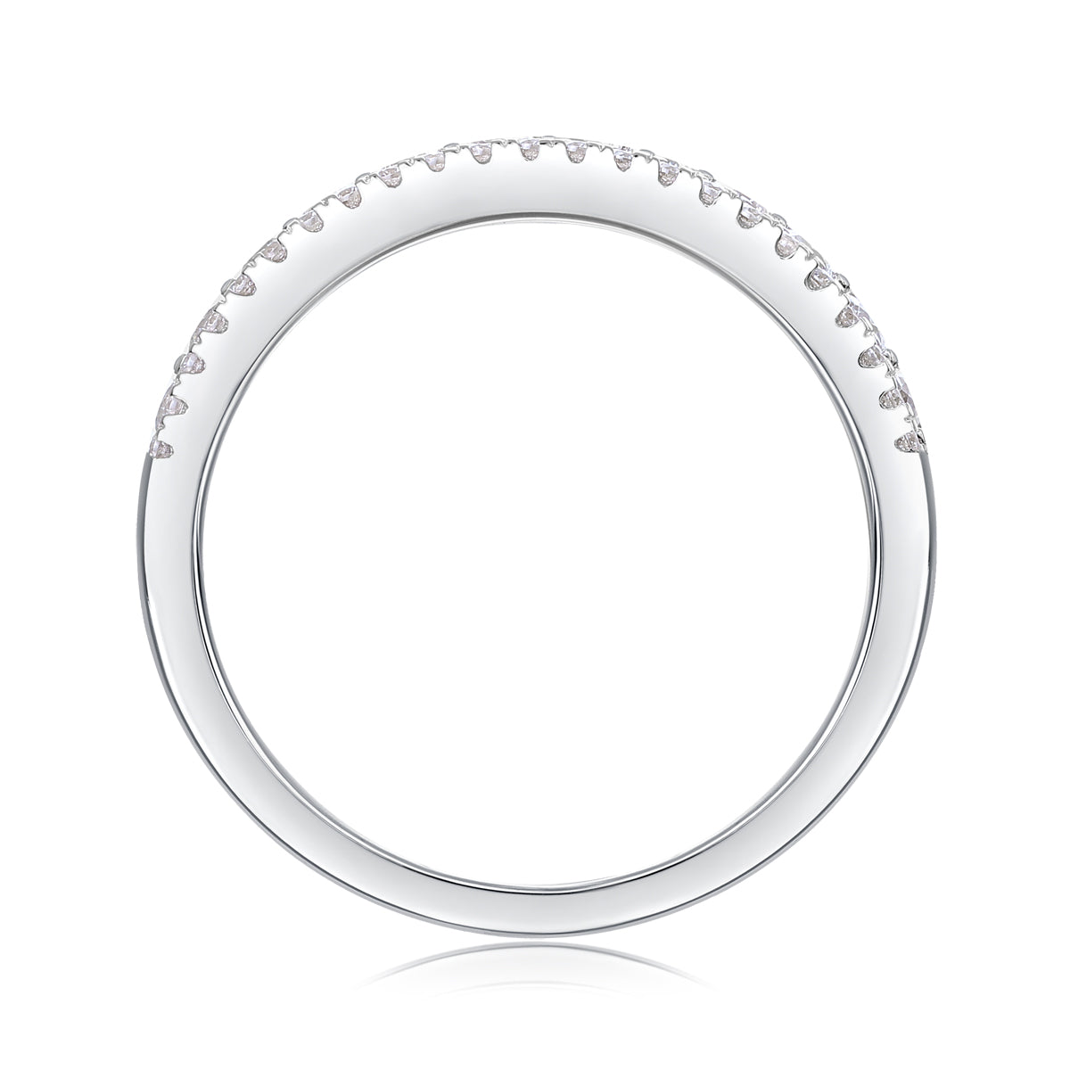 Luxury Fashion Multi-row Diamond Ring With Moissanite Silver Ring