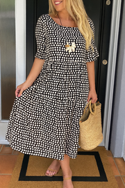 Iris | Sable Midi Dress