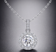 Dandelion - A Fashionable And Luxurious Diamond Jewelry Pendant Set With 2-carat Moissan Diamonds, S925 Sterling Silver And Platinum Plating