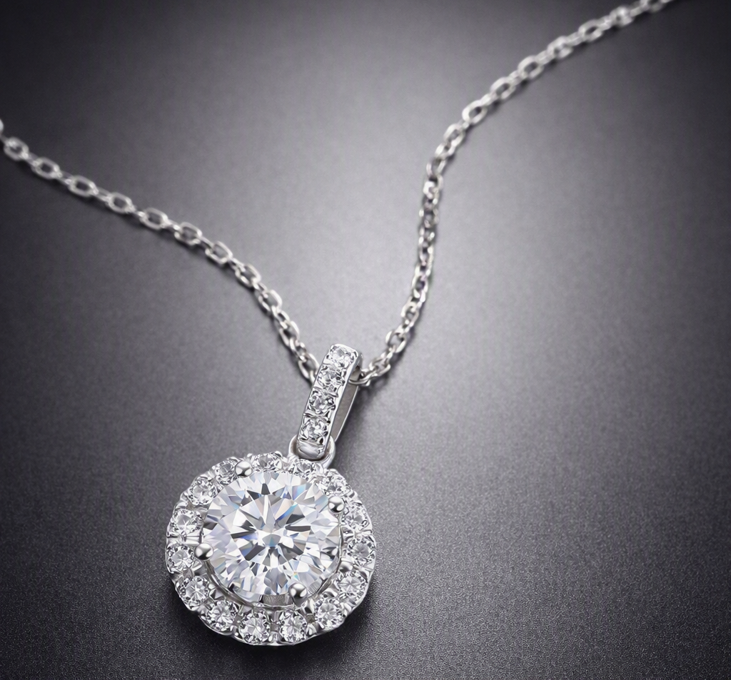 Dandelion - A Fashionable And Luxurious Diamond Jewelry Pendant Set With 2-carat Moissan Diamonds, S925 Sterling Silver And Platinum Plating