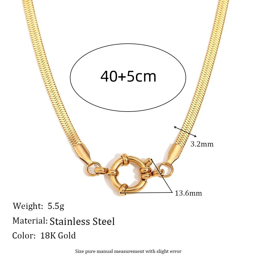 Stainless Steel DIY Vacuum Plating 18K Gold Color Protection Necklace