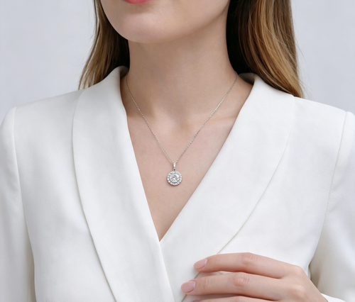 Dandelion - A Fashionable And Luxurious Diamond Jewelry Pendant Set With 2-carat Moissan Diamonds, S925 Sterling Silver And Platinum Plating