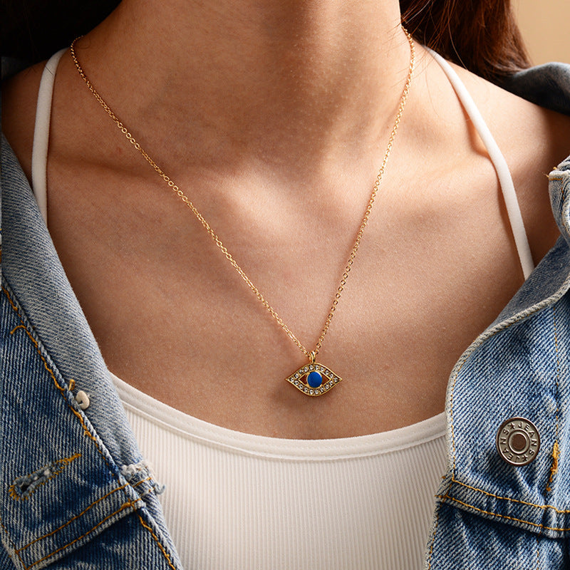 Fashion gold-plated devil's eye necklace