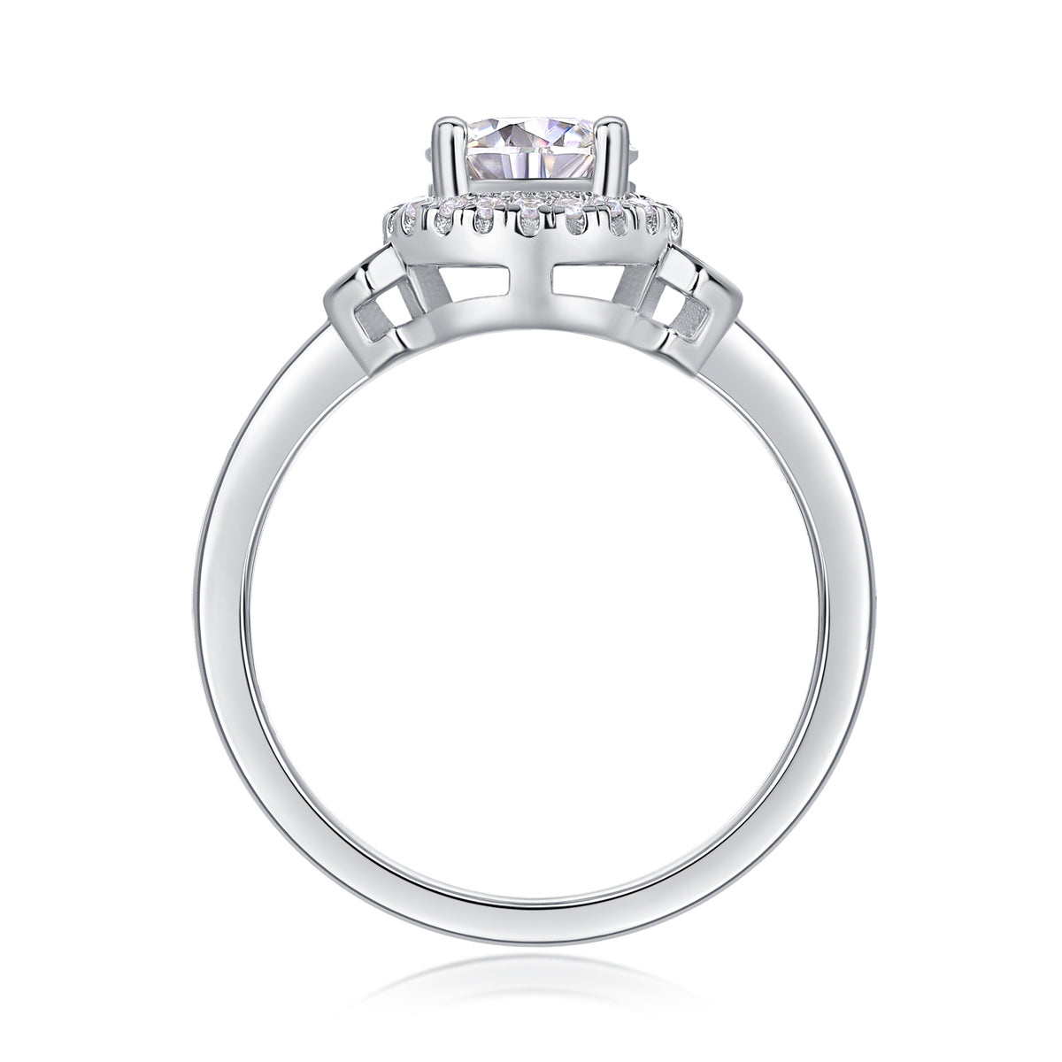Lighthouse Large Diamond Ring Luxury Fashion Set Moissanite Silver Ring