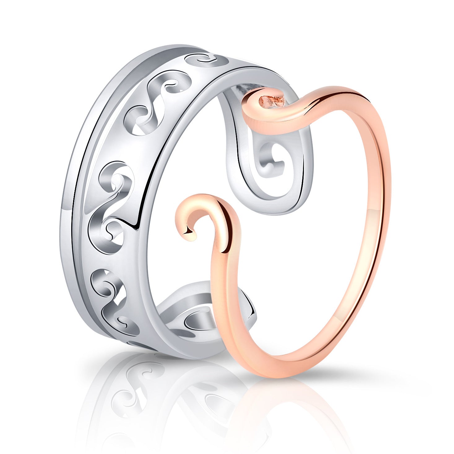 Moissanite Engagement Couple Couple Rings