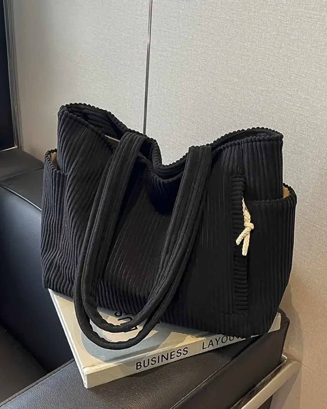 Large Corduroy Tote Bag for Women