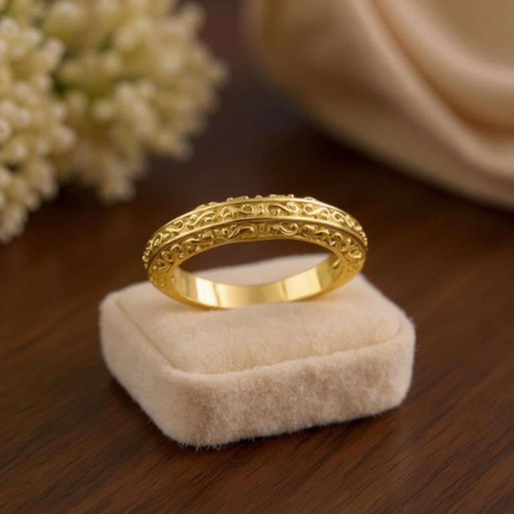 Wedding ring - 14K SOLID Yellow Gold