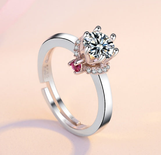 Engagement Ring Six Claw Single Diamond