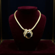 Diamond and Black Sapphire Necklace