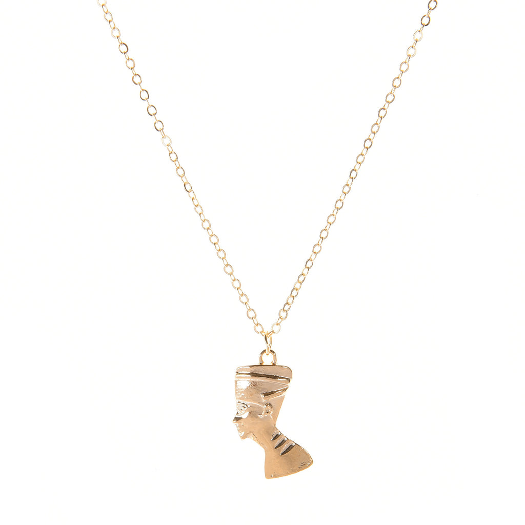 Ancient Egyptian Queen Necklace Pendant Light Gold Egyptian Neferti Avatar Jewelry