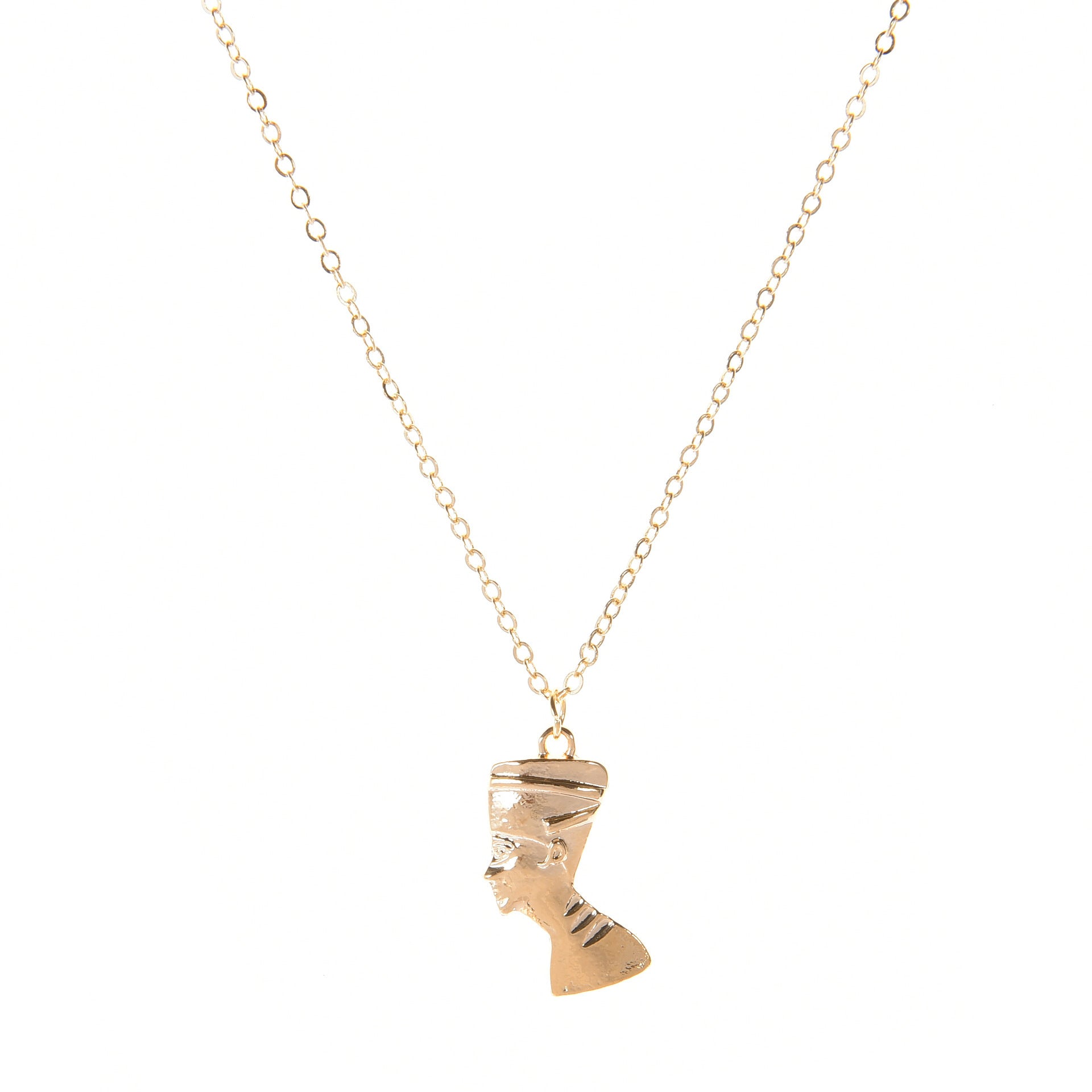 Ancient Egyptian Queen Necklace Pendant Light Gold Egyptian Neferti Avatar Jewelry