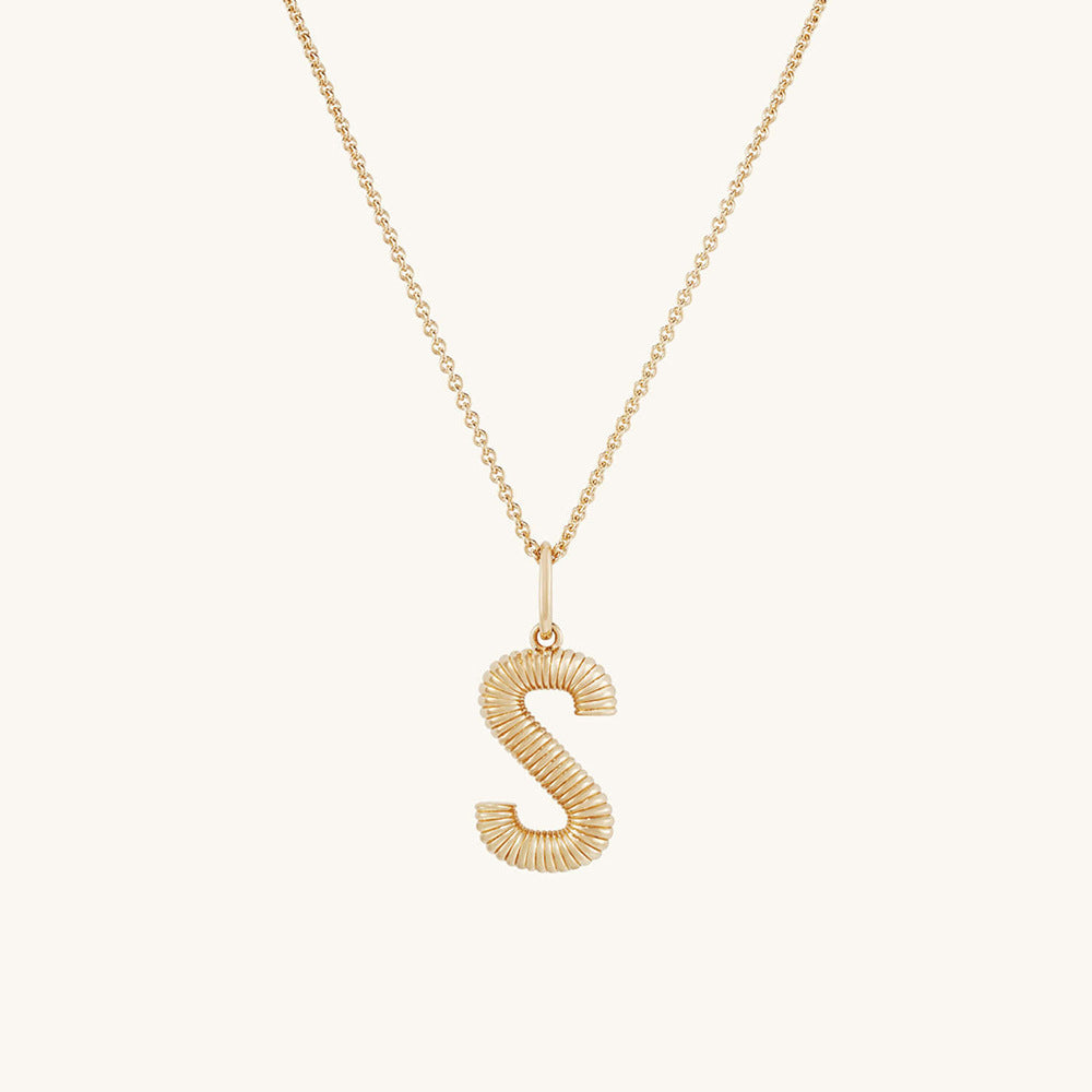 Personalized Simple Letter Necklace Fashion Creative Pattern Gold 26 Letter