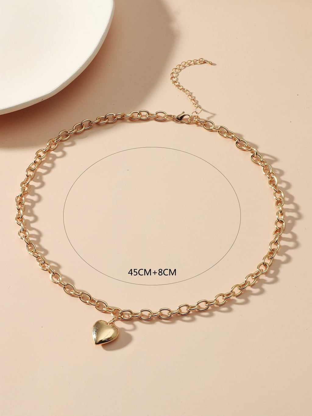 OT Buckle Gold Heart Necklace