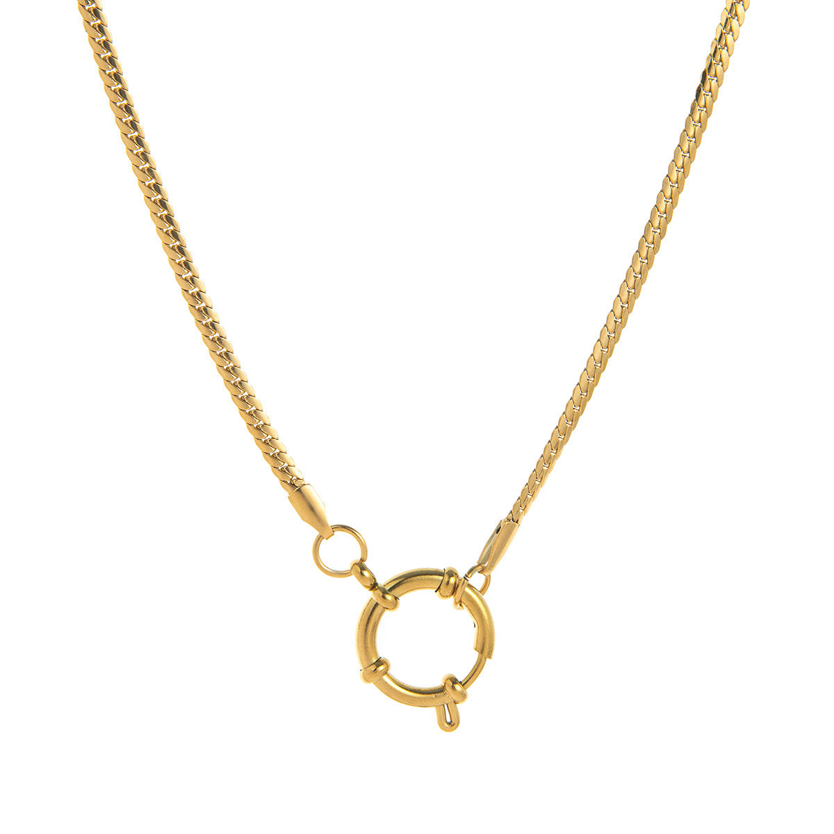 Stainless Steel DIY Vacuum Plating 18K Gold Color Protection Necklace
