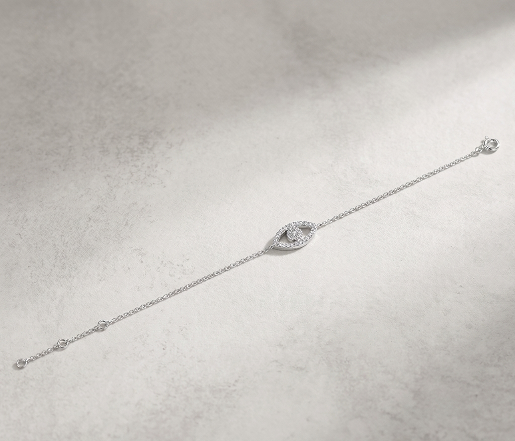Wishing Elf Luxury Fashion Mosan Diamond S925 Silver Bracelet