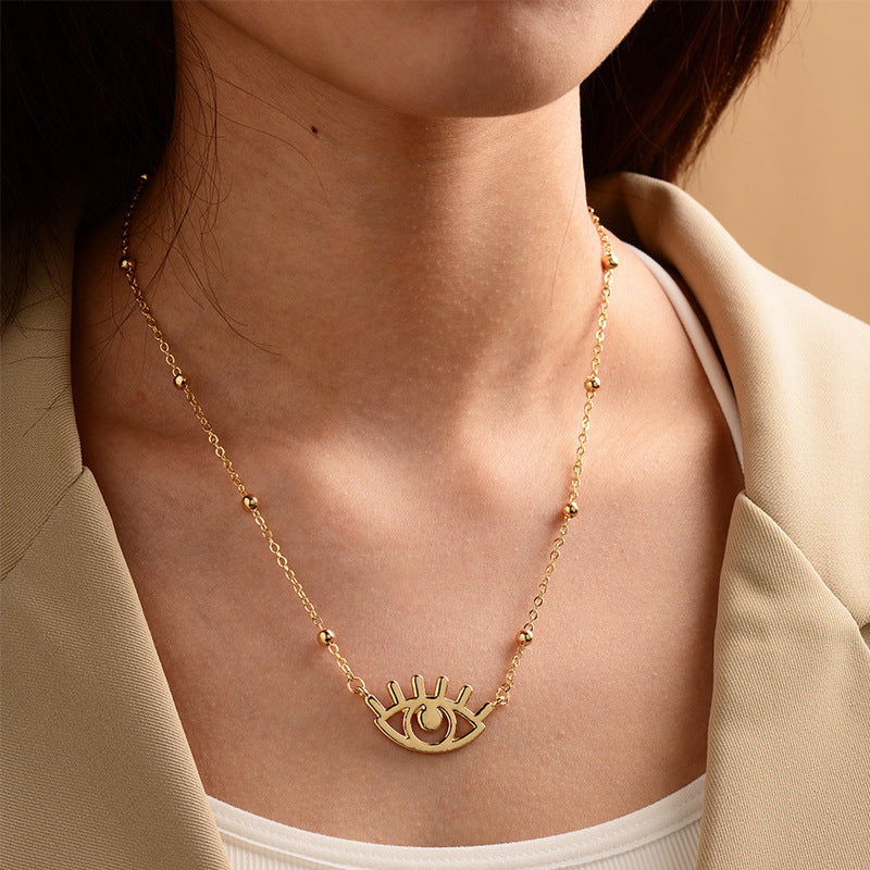 Fashion gold-plated devil's eye necklace