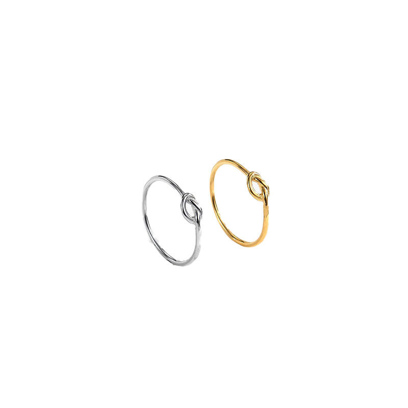 Simple Bends And Hitches Titanium Steel Ring Light Luxury Personality