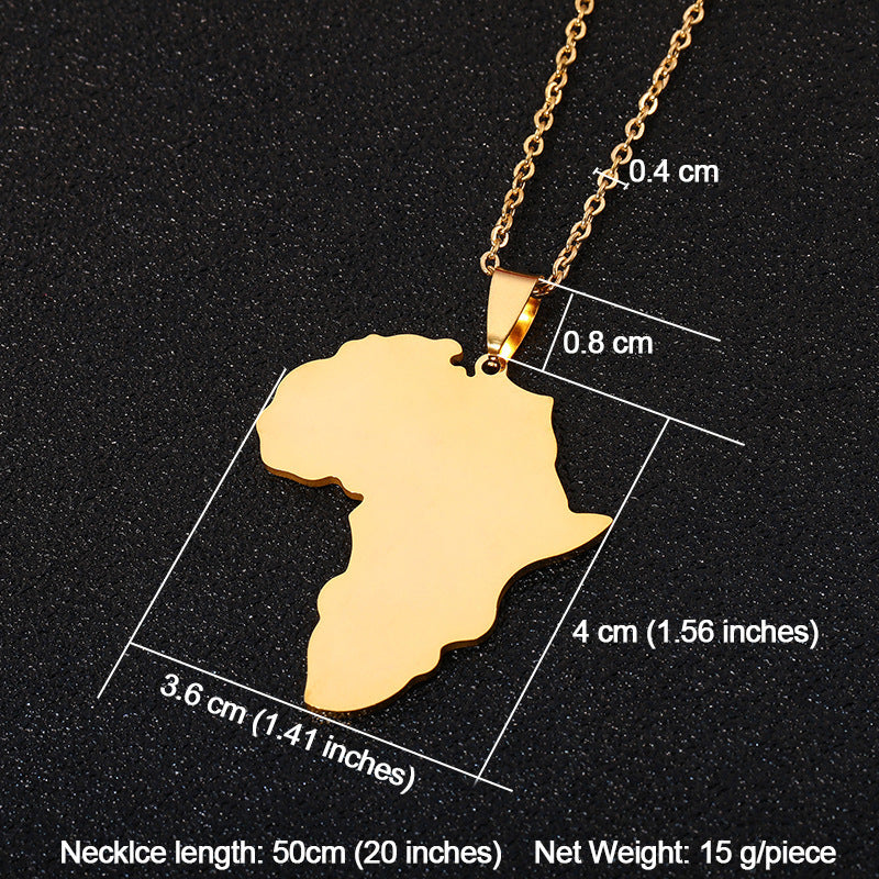 Fashion New Titanium Steel Glossy Gold Necklace
