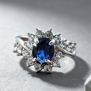 Popular explosion models zircon ring oval ruby diamond engagement ring